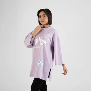 Longline Oversized Drop-Shoulder Graphic T-Shirt "New York"