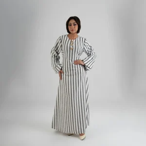 Long Striped Women's Dress – Casual Maxi Dress