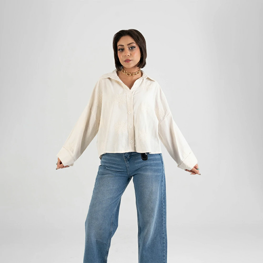 Women's Linen Blouse – Lightweight Relaxed Fit Top