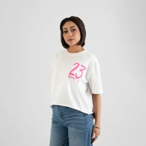 Oversized Drop-Shoulder Graphic T-Shirt "23" – Relaxed Streetwear Tee